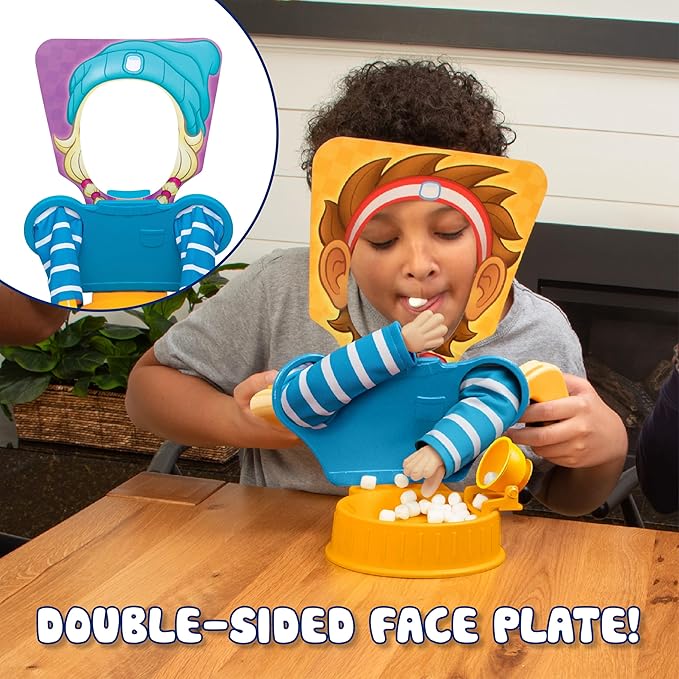 Marshmallow Madness Board Game - Strategy Board Games for Family Game Night for Kids and Adults, Hand-Eye Coordination, Easy Assembly, Double-Sided Face Plates, Ages 8+