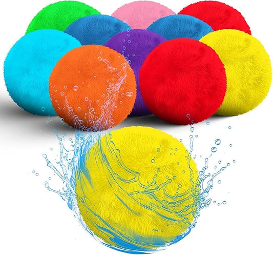 10 PCS Reusable Water Balls – Reusable Water Balloons for Kids & Adults, Outdoor Water Toys for Pool, Beach & Backyard Games – Fun Summer Toys for Boys & Girls, Great for Party
