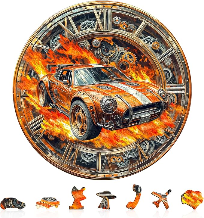 Wooden Puzzles for Adults, Wooden Jigsaw Puzzles for Adults Kids, Blazing Speed Unique Shaped Wood Puzzles Adult, Creative Gifts for Friends Family Game, Home Decor(11.4 * 11.4in 200pcs)