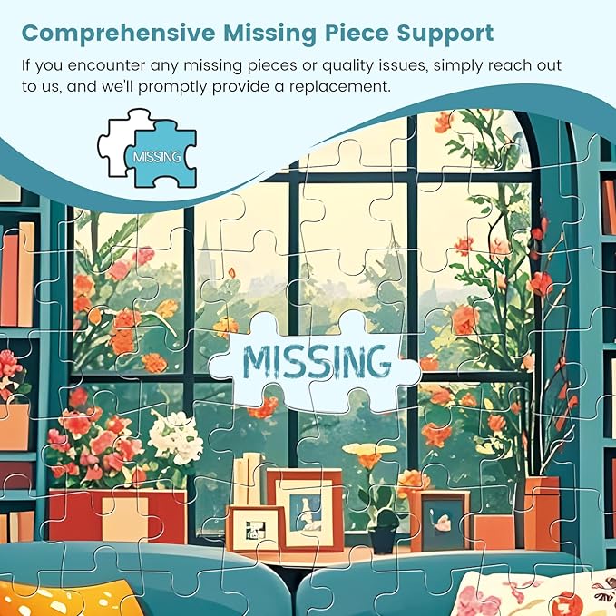 300 Piece Puzzle for Adults, Cozy Afternoon Jigsaw Puzzles, Vintage Living Room with Dog and Books 300 Piece Puzzle, Relaxing Family Activity for Kids and Adults, 20.5×15 in