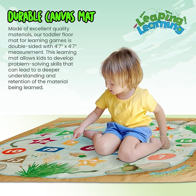 Interactive Play Mat - Toys & Games for Numbers, Colors, Shape & ABC Learning for Toddlers, Educational Toys for 3 Year Olds & Up, Sit and Spin Toddler Puzzles with Phonic Sounds
