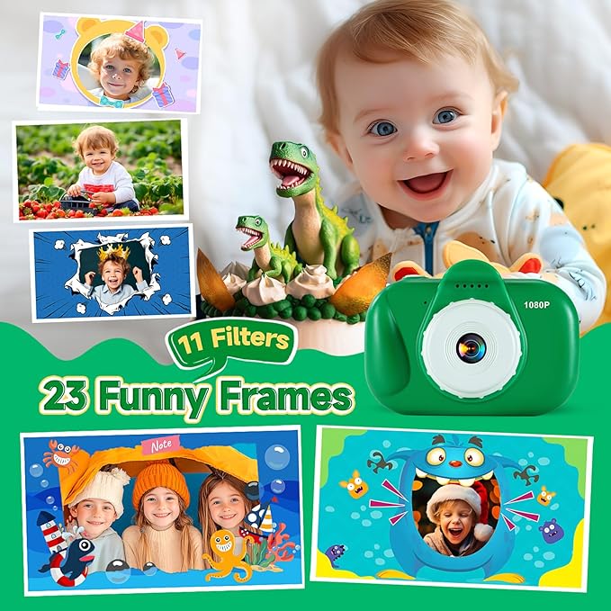 Kids Camera Digital Camera for Boys Age 3-8, 1080P Toddler Camera for Kids with 32GB SD Card, Toddler Boys Toys Age 6-8, Boy Toys for Ages 5-7