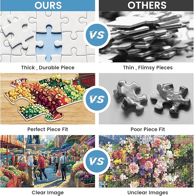 500 Pieces Landscape Puzzles for Adults, Flowers Puzzle for Adults Children, City Puzzle 500 Pieces, Gift for Birthday, Home Decor, Fun for Family Entertainment(20.5 * 15 in)