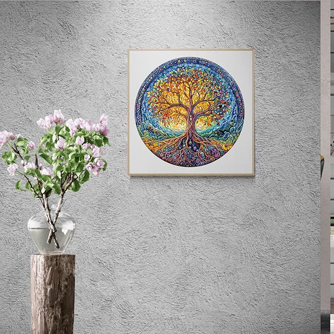 Wooden Puzzle for Adults 200PCS Natural Tree of Life Unique Shape Advanced Wood Puzzle for Adults,Wooden Jigsaw Puzzle