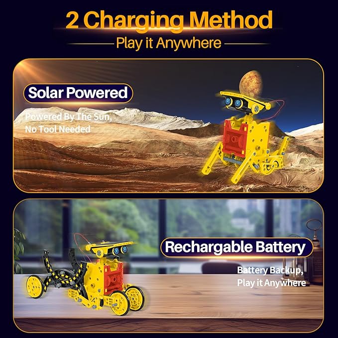 Solar Robot Toys for Kids Ages 8-12, 12-in-1 STEM Projects Science Kits for 8-13 9 10 11 Year Old Teen Boys Girls, 190Pcs DIY Building Experiment Education Sets, Christmas Birthday Gifts Ideas.