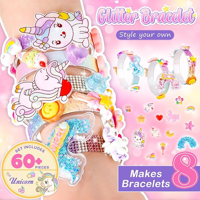 Eichhoo Friendship Bracelet Making Kit for Girls, 5-12 Year Old Girl Birthday Gifts, Arts and Crafts Kits for Kids, Girls Toys Age 5 6 7 8 9 10 Years Old, Kid Jewelry Making Kit with Charm (Unicorn)