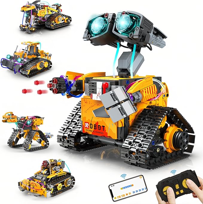 Yerloa 673PCS Robot Toys for 8-12 Year Old Boys Gift, 5 in 1 Robotics for Kids 8-13, App & Remote Control Robot Building Set, STEM Toys for Boys Age 8-14, Science Kit Birthday Gift for 8 9 10 11 12+