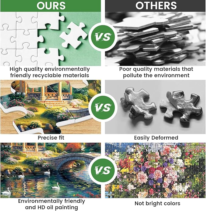 300 Piece Puzzles for Adults, Swan Forest Puzzle 300 Pieces Jigsaw Puzzles Recycled Cardboard Paper Puzzles Difficult Challenging Puzzles Perfect for Family Games 20.5 * 15IN