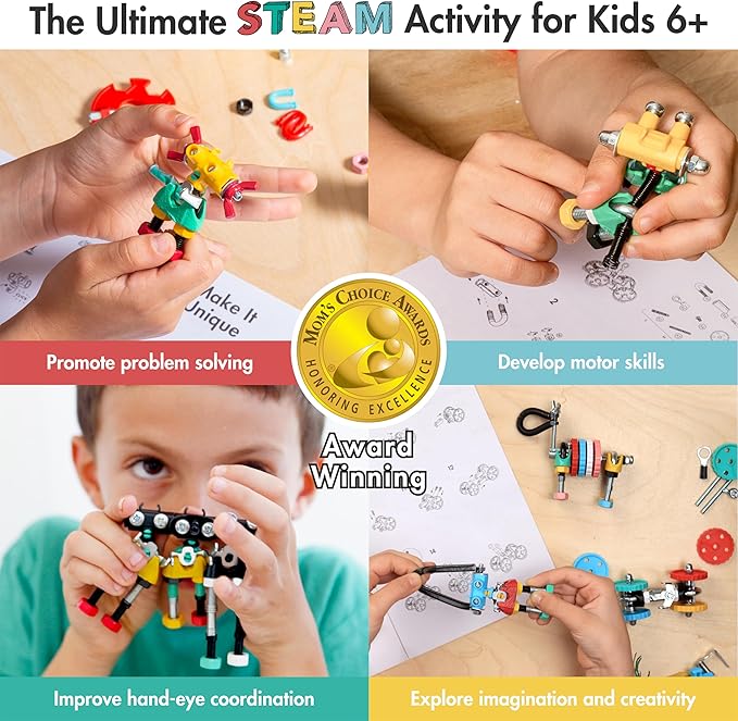 The Off Bits Educational STEM Toys for 6+: Robot Toy Building Sets, 3-in-1 Engineering Kit for Boys and Girls, Build Your Own STEM Building Toys with Endless Possibilities (Jumbo Kit)
