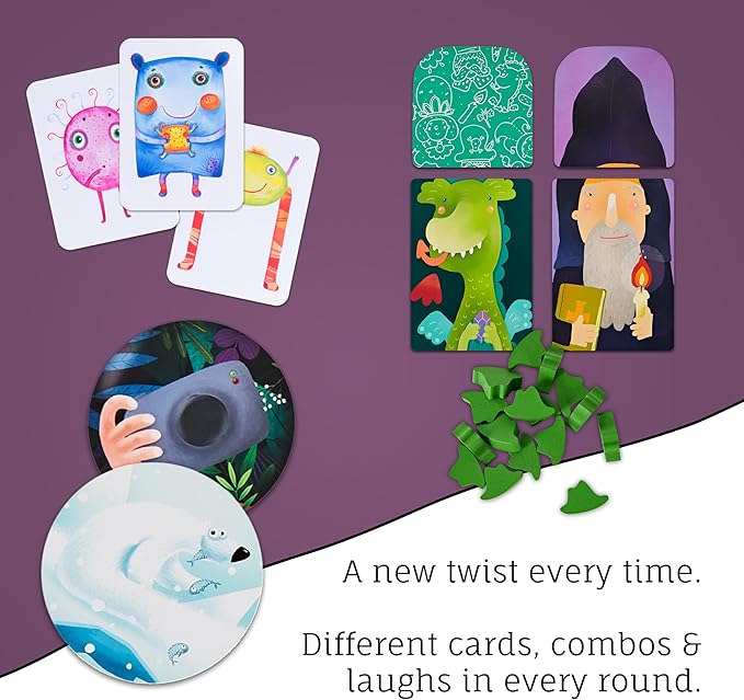 Fun Card Games Bundle for Kids 5+ | 3 Games Included | Fun Educational Card Games | Help to Train Memory, Imagination and Creativity | Recommended by Teachers | 2-6 Players | 10 min Playtime