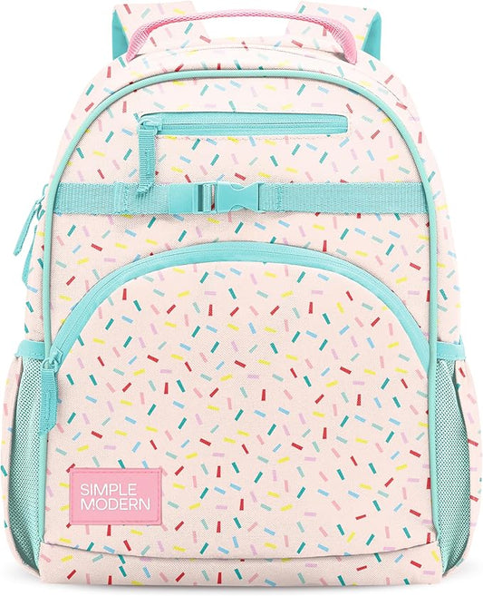 Simple Modern Medium Toddler Backpack for School Girls and Boys | Kindergarten Elementary Kids Backpack | Fletcher Collection | Kids - 15" tall | Confetti