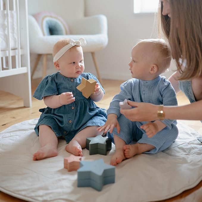 mushie Nesting Stars Toy | Made in Denmark (Retro)