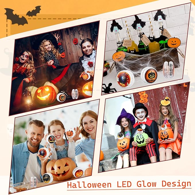 24 Pcs Halloween Yo Yo Toys LED Light Up Yo Yo Bulk Pumpkin Plastic Responsive Bearing Ball for Halloween Birthday Gifts Party Favor
