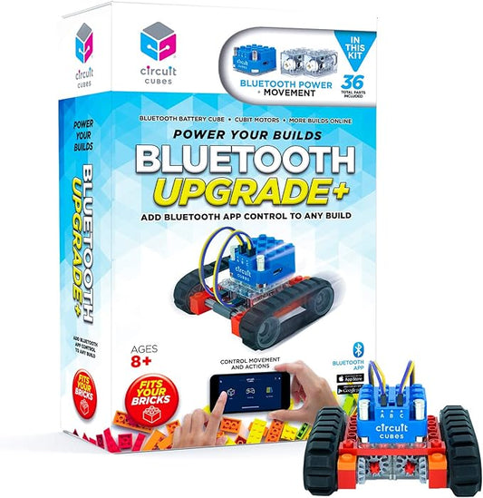 Circuit Cubes Bluetooth Upgrade+ Kit Electronic Toy Building Set Compatible with Most Building Blocks STEM Toy Learning