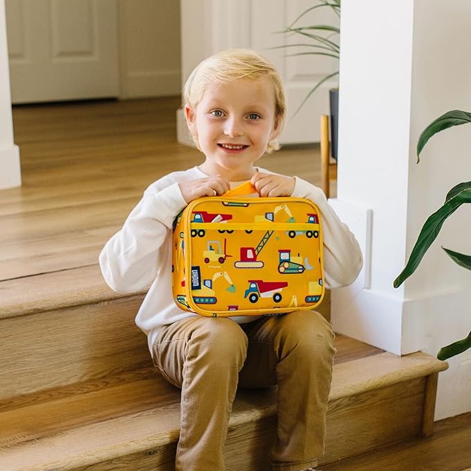 Wildkin Kids Insulated Lunch Box – Durable and Reusable for School & Travel - Under Construction