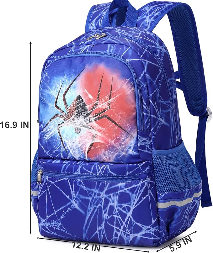 JIANYA Backpack for Boys, Kids Backpacks for School with Lunch Box, Blue