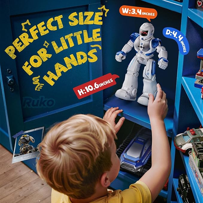 Ruko 6088 Programmable Robot, Gesture Sensing Intelligent Remote Control Robot for Kids 3-6 Years, Christmas Birthday Gift
