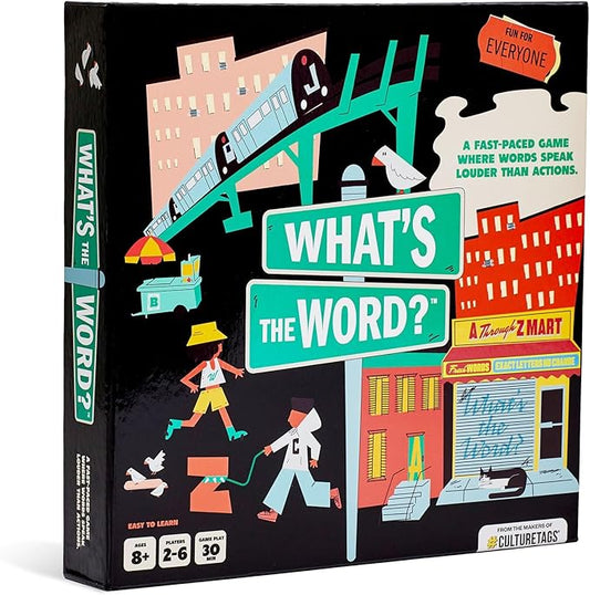 What's The Word, Party Board Game for Anyone Who Loves a Good Brain Teaser, 2-6 Players, Ages 8+ Years, 30-Minute Game Play, CB Games
