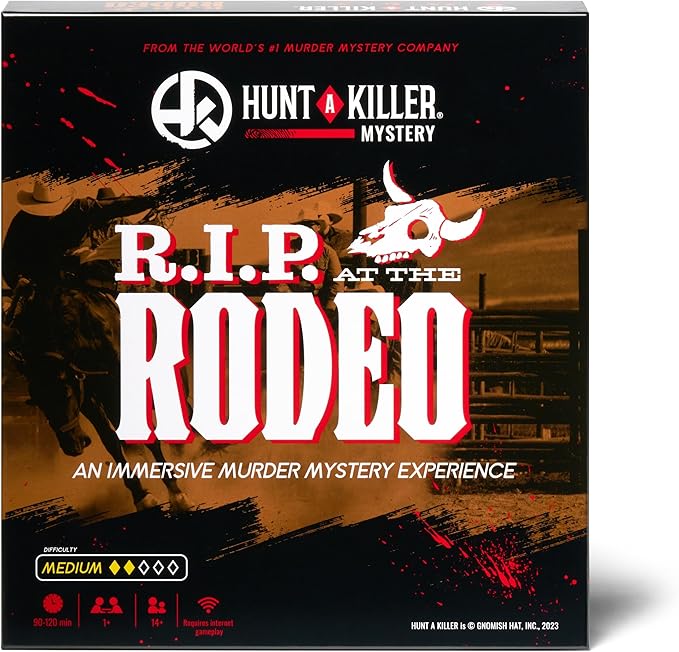 Hunt A Killer: R.I.P at The Rodeo, Solve The Murder of a Rodeo Clown in an Immersive True Crime Experience, A Halloween Mystery Party Game for Adults and Great Ideas, for Ages 14+