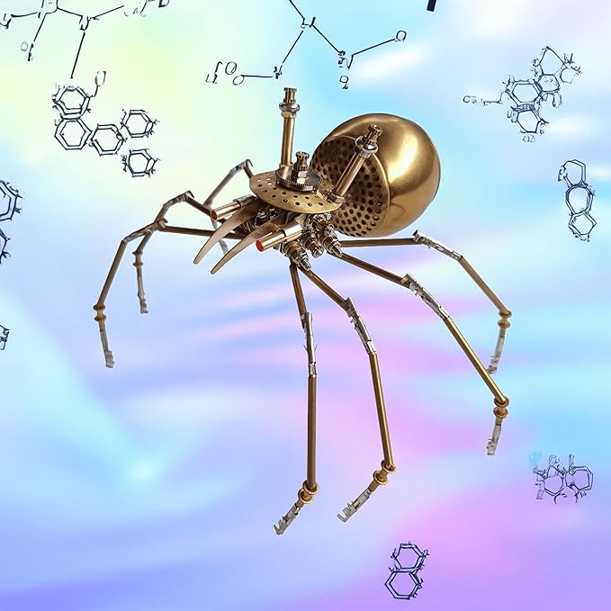 Mechanical Metal DIY 3D Insect Brass Puzzle (Golden Spiders)