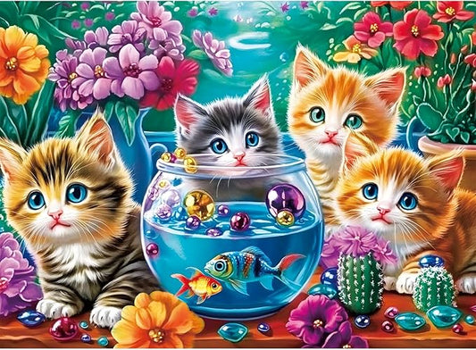 300 Pieces Puzzles for Adults,Unique Fun Cats Jigsaw Puzzles 300 Pieces for Adults Kids Seniors,Animal Pet Lover Puzzle for Kids Ages 8-10 10-12,Challenging Puzzles Perfect for Game Nights,20.5*15 In