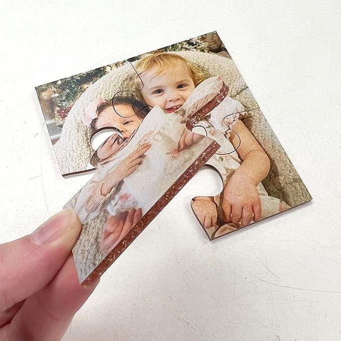 Custom Photo Puzzle from Picture | Upload Your Photo and Choose Color | 4 Piece Personalized Puzzle for Kids Toddlers Acrylic Puzzle Birthday Gifts for Toddler Boy Girl