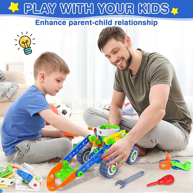 MOONTOY 12 in 1 STEM Toys for 4 5 6 7 8+ Year Old Boy Gifts, 152 PCS Educational Building Toys for Kids Ages 4-8 5-7 8-12, Building Blocks Stem Kits Activities Construction Toy for Boys Birthday Gifts