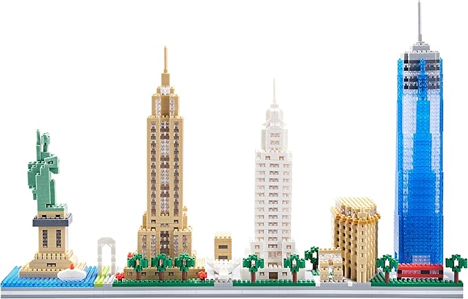 New York Skyline Building Set - 3452pcs | Challenging & Detailed Architecture for Adults & Teens