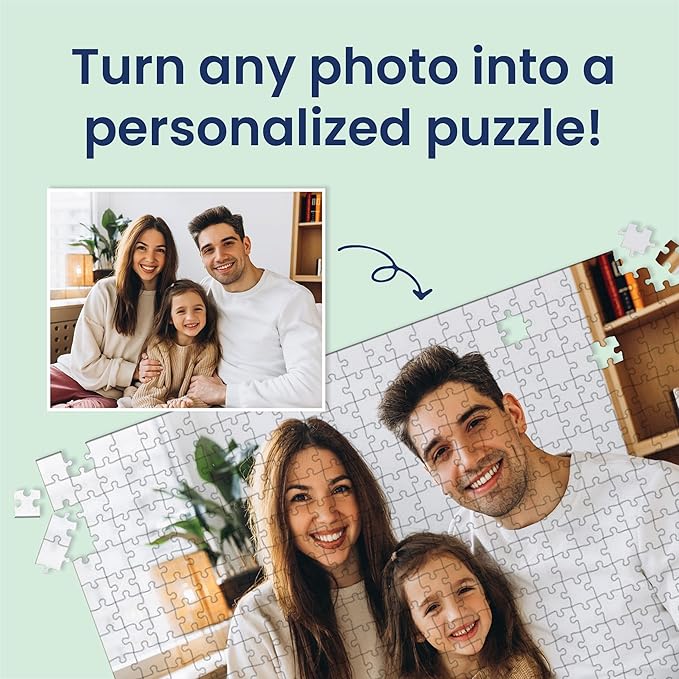 Photo Puzzle, Pet, Wedding, Family Reunion Puzzle | 500 Piece, Custom Jigsaw Puzzle for Adults (Horizontal/Landscape) | 20" x 16" | I See Me!
