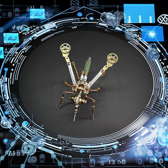 Steampunk Metal Insect Bug Mechanical Sculpture Clockwork 3D Steampunk Metal Puzzle Insects Mosquito Model Personalized Gifts Mind Relaxation Building Project (Mosquito)