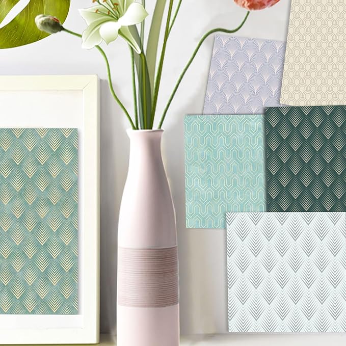 12"X12" Boho Scrapbook Paper, Double sided printing 13.76 oz/390 g, 24 Sheets DIY Origami Decorative Craft for Card Making Background Origami Decopage Decorative Scrapbooking Supplies (Boho2)