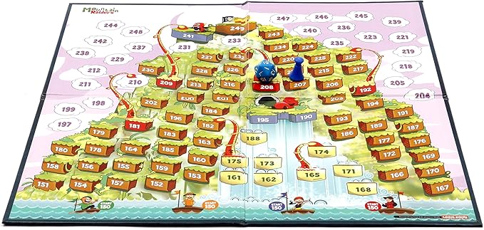 Mountain Raiders Addition Game - Fun Math Board Game for 7-9 Year Olds, Easy Start STEM Toy with Addition of 2 & 3 Digit Numbers, Perfect Learning Gift for Girls & Boys, Grade 2 and Up