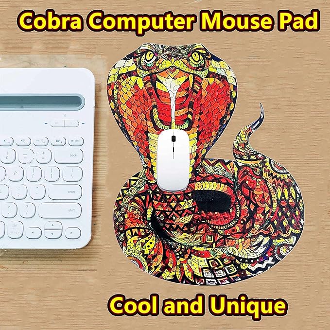 Wooden Jigsaw Puzzle for Adults,Cobra Animals Shaped Magic Jigsaw Puzzle Pieces Family Game Best Gift for Adults,Can be Used as a Cool Mouse Pad,159pcs,(11.5×9.5inches) Snake Large 02…