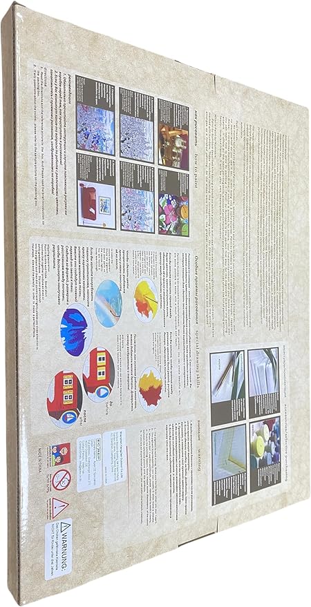 Tiger Paint by Numbers for Kids and Adults Framed Canvas, Paint by Number Canvas Number Painting by Numbers for Art Crafts for Adults, Colorful Tiger 12x16inch