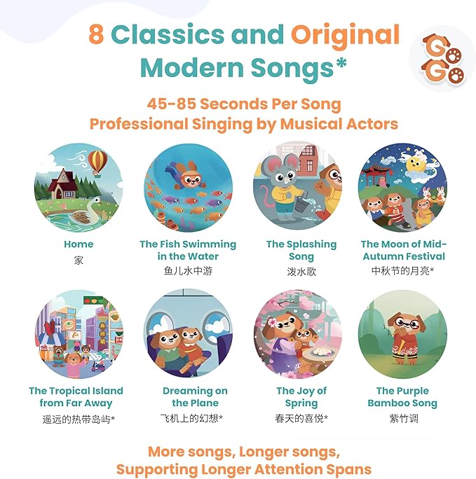 GO GO Learning Chinese is Fun Vol. 2: Bilingual Chinese English Books for Kids with 9 Songs, Chinese New Year Gifts, Learn Chinese, Chinese Gifts, Chinese Book, Chinese Learning Book, Chinese Toys