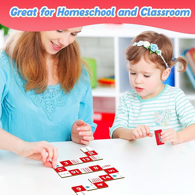 Subtraction Dominoes Set,Math Manipulatives Games for Kids,Counting Toys,Learning Games,Preschool Learning Activities,Homeschool Supplies,Kindergarten Classroom Must Haves,1st 2nd 3rd Grade