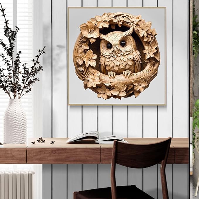 WOODBESTS Wooden Puzzles for Adults, 3D Owl Wood Puzzles Adult(200 Pieces, M, 11.4 * 11.4in), Unique Shape Wooden Animal Jigsaw Puzzles, Birthday Gifts for Adults Family Game