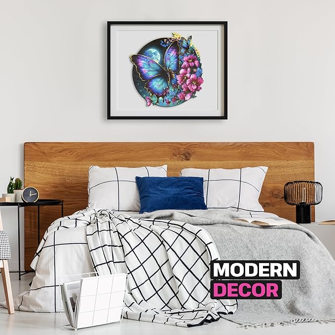 ESC WELT Wooden Butterfly Puzzle 300 Pieces - Captivating Mind Entertainment for Teens and Adults - Fun and Environmentally Friendly Toy - Wooden Puzzle