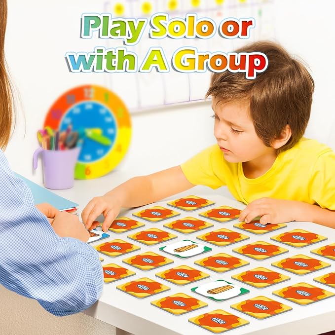 Aizweb Match Game,Memory Game, Summer Camp 40 Pcs Toddler Card Games for Kids Ages 3 4 5 6,Flash Cards for Preschool Kindergarten Learning Activities,Educational Toys Homechool Supplies