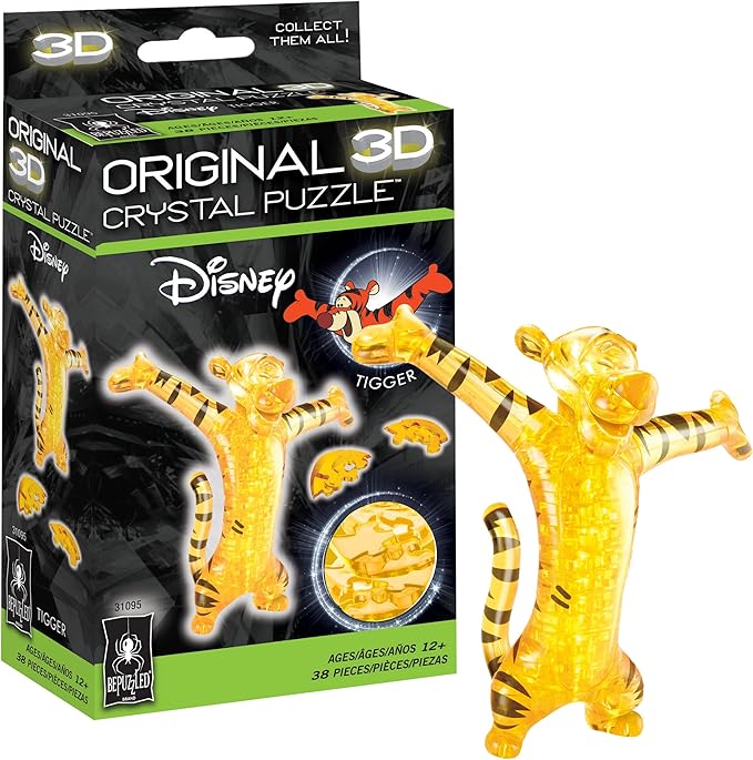 BePuzzled | Disney Tigger Original 3D Crystal Puzzle, Ages 12 and Up
