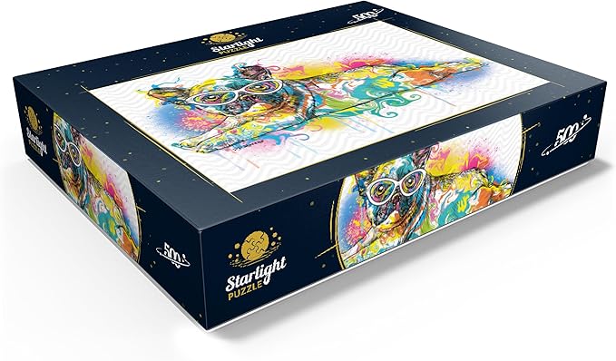 MyPuzzle Lazy Frenchie - Premium 500 Piece Jigsaw Puzzle for Adults