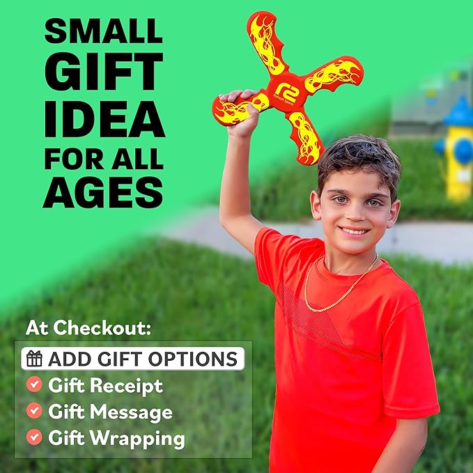 Boomerang for Kids - It Really Does Fly Back - Fun & Easy to Use Gifts for Boys & Girls - Best Toys for Ages 8-13 Gift Idea - Soft Foam Design Stocking Stuffers for Kids 6 7 8 9 10 Year Old Boy Gifts