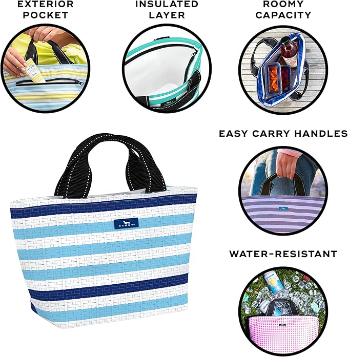 SCOUT Nooner Lunch Bag - Lightweight Insulated Soft Cooler for Women, Teachers, Nurses, Beach, Travel, Pool & Picnic Cooler