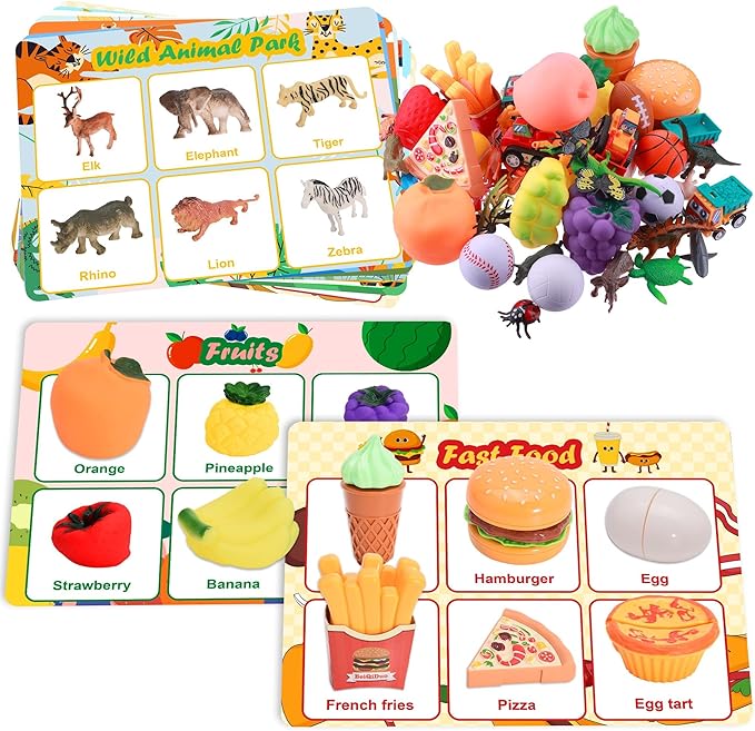 Sorting Toys for Toddlers, Learning Education Toys Montessori, Multiple Theme Playset, Fine Motor Skills Games, Preschool Learning Activities Sensory Toys for 2+ Year Old Kids Boys and Girls