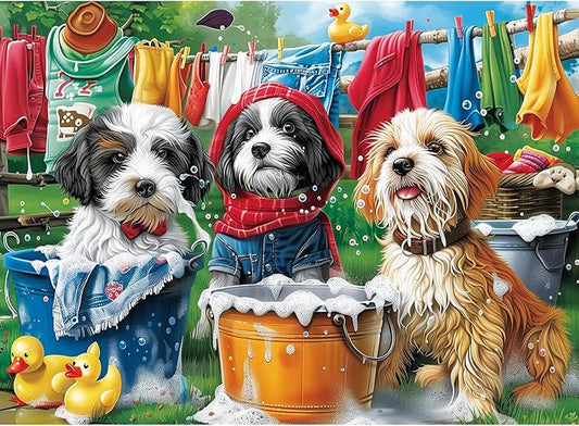 300 Piece Puzzles for Adults,Cute Dogs Jigsaw Puzzle for Adults Kids Seniors,Recycled Cardboard Dogs Large Piece Puzzle 300 Piece,Family Activity Great Gift for Family Friends 20.5 * 15 in