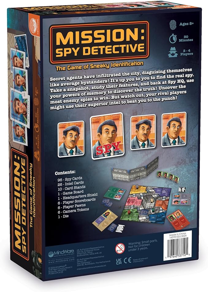 MindWare Mission: Spy Detective Family Board Game - Spy Game for 8 Year Olds and Up