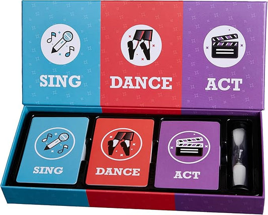Sing, Dance, Act | The Performance Party Game | 3+ Players | School Games | Family Games | Stocking Stuffers | Birthday Gift |