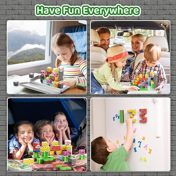 Magnetic Building Toys for Kids Ages 4-8, STEM Magnet Travel Cubes Construction Set with Storage Box, Educational Birthday Gifts Magnet Blocks for Toddlers 3 4 5 6 7 8+ Year Old Boys & Girls