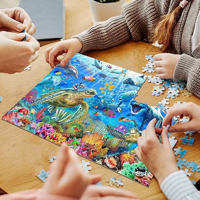 Puzzles for Kids Ages 6-8 8-10 Year Old - Ocean Adventure Puzzle, 200 Pieces Jigsaw Puzzles for Kids, Learning Educational Toys for Boys and Girls
