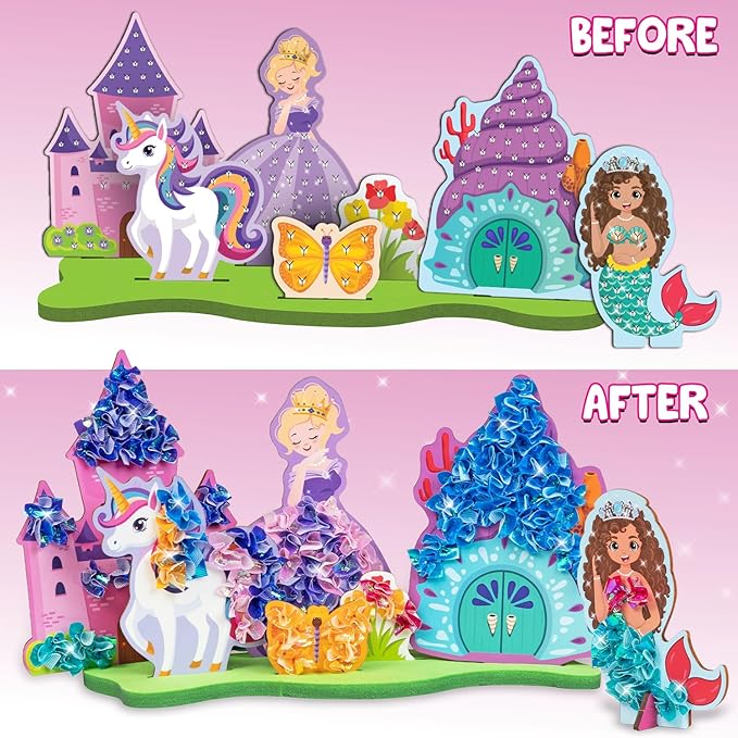 Smartivity Poke ‘n’ Create Princess Wonderland DIY Kit for Kids 4 to 10 Years, Creative Birthday Gift for Girls & Boys Age 4-5-6-7-8-9-10, DIY Art & Craft Activity Kit